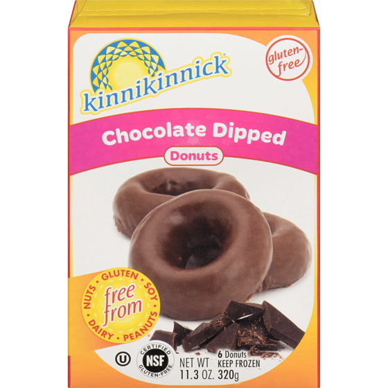 Kinnikinnick Donuts Chocolate Dipped 320 g, $2.03/100g