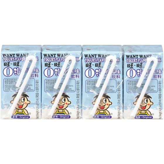 Want Want Boisson aromatisée au yaourt saveur originale 4x125.0 ml, 0,56 $/100ml