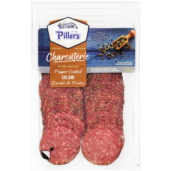 Pillers Pepper Coated Salami 125 g, $7.43/100g