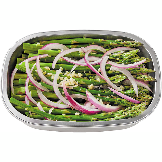 null Seasoned Asparagus Garlic Red Onions 332 g, $2.41/100g