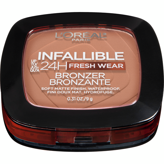L'Oreal Paris Infallible Up to 24H Fresh Wear Soft Matte Longwear Bronzer. Waterproof, heatproof, transfer, humidity and sweatproof, Tan, 0.31 oz DEEP TAN 9 g, $222.11/100g