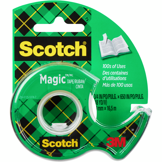 Scotch Ruban Magic(MC) , 3/4 po x 18 v 1 ea, 4,00 $/1ch
