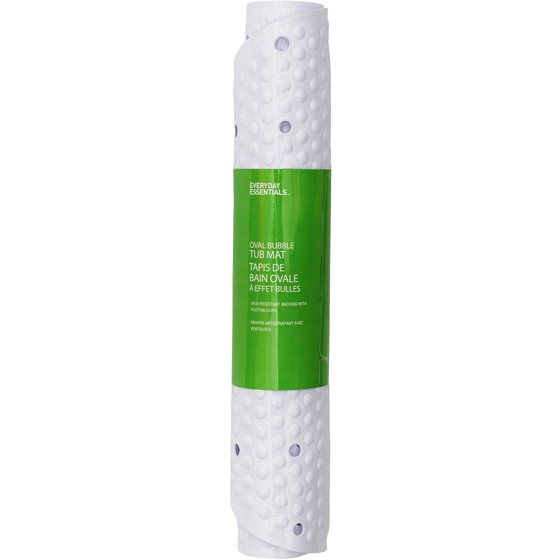 Everyday Essentials Tub Mat, Oval Bubble, White 1 ea, $10.00/1ea