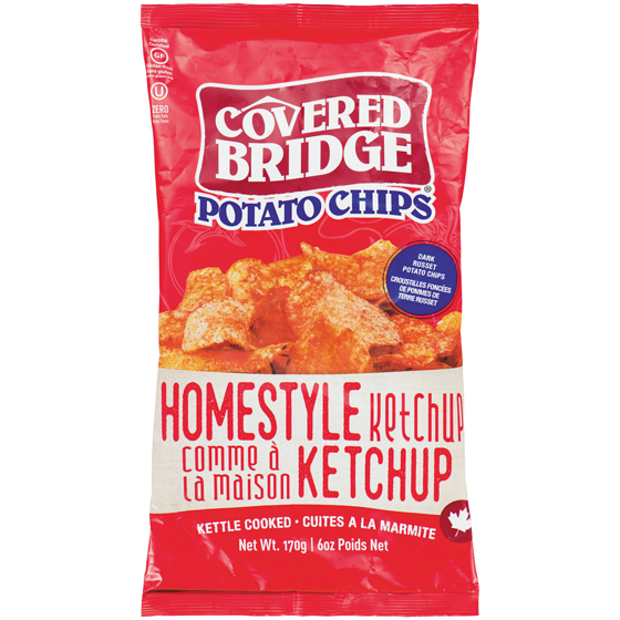 Covered Bridge Croustilles de pommes de terre comme à la maison ketchup 170 g, 2,35 $/100g