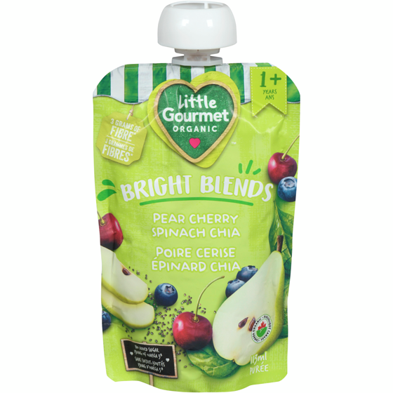 Baby Gourmet Purée biologique poire cerise épinard chia 113 ml, 2,65 $/100ml
