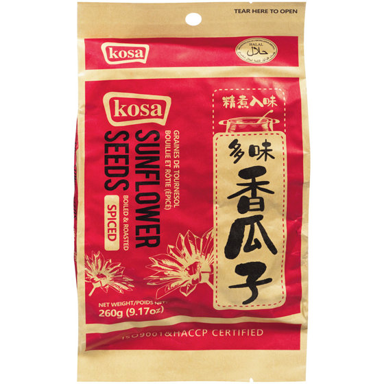 Kosa Sunflower Seeds Spiced Flavor 260 g, $1.15/100g