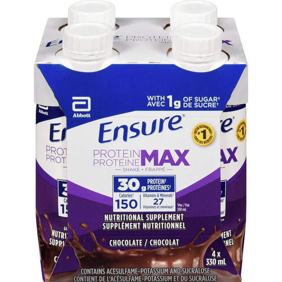 Ensure Protein Max Nutritional Supplement Chocolate 4x330.0 ml, $1.44/100ml