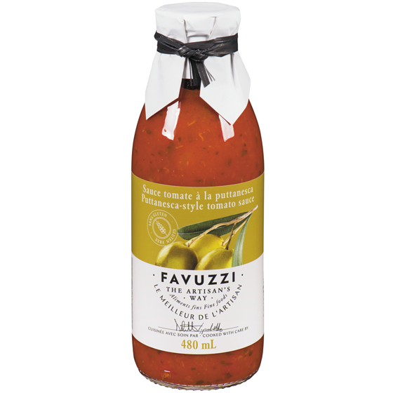 Favuzzi Puttanesca-Style Tomato Sauce 480 ml, $1.77/100ml