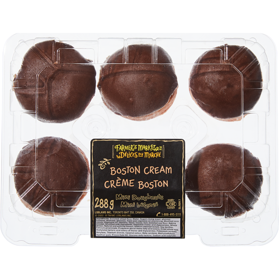 Farmer's Market Boston Cream Mini Doughnuts 288 g, $2.08/100g