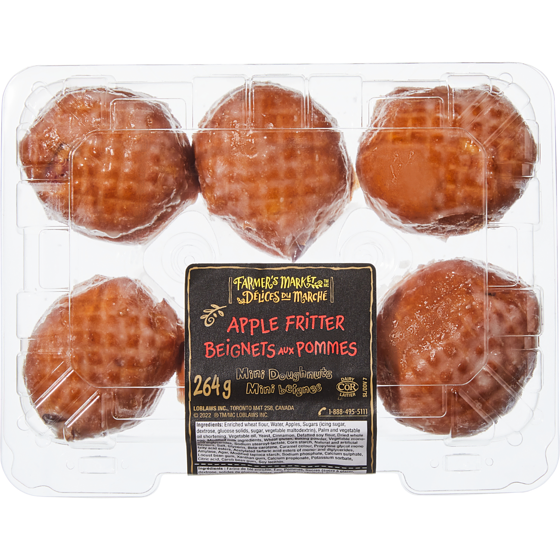 Farmer's Market Apple Fritter Mini Doughnuts 264 g, $2.46/100g