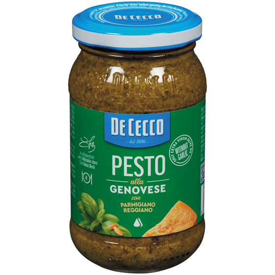 De Cecco Pesto with Basil, Pine Nuts and Extra Virgin Olive Oil Pasta Sauce 190 g, $2.63/100g