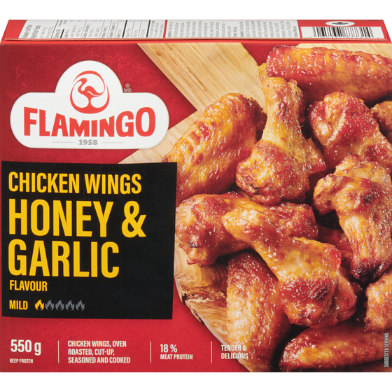 Flamingo Chicken Wings Honey & Garlic Flavour Mild 550 g, $3.09/100g