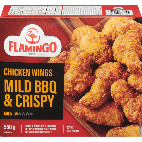 Flamingo Chicken Wings Mild Bbq & Crispy 550 g, $3.09/100g