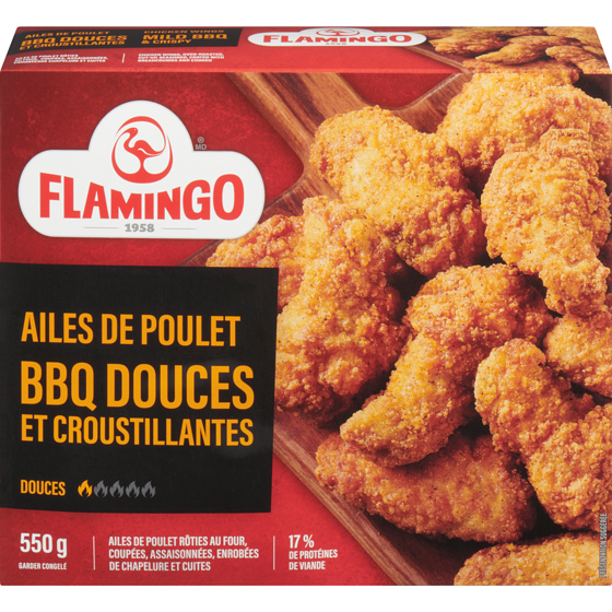 Flamingo Ailes de poulet bbq douces et croustillantes 550 g, 3,09 $/100g