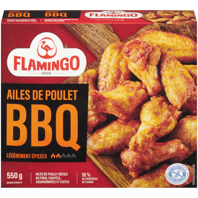 Flamingo Ailes de poulet BBQ Flamingo 550 g, 2,00 $/100g