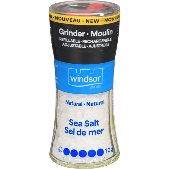 Windsor Sel de mer moulin 70 g, 6,13 $/100g