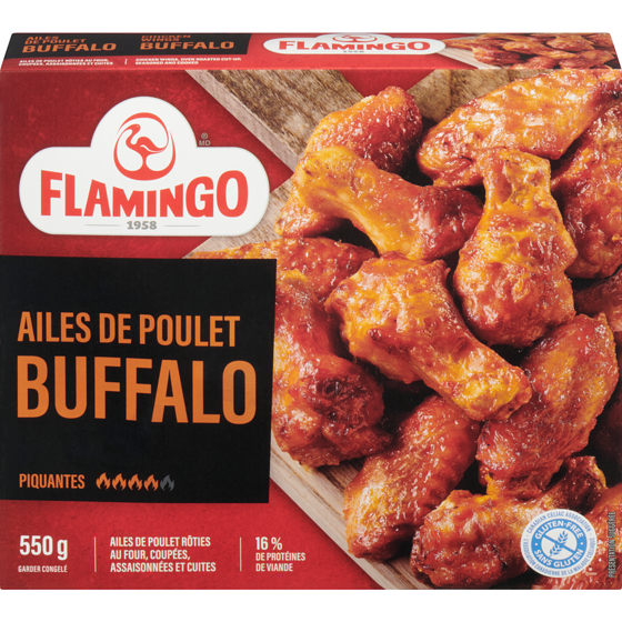 Flamingo Ailes de poulet Buffalo 550 g, 3,09 $/100g