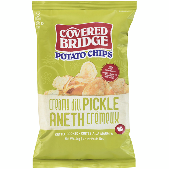 Covered Bridge Potato Chips Creamy Dill 60 g, $3.32/100g
