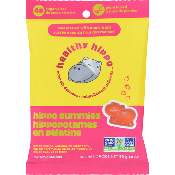 healthy hippo Hippo Gummies Lemon, Mango, Watermelon, Strawberry Flavour 50 g, $6.98/100g