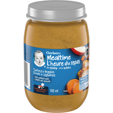 Gerber Gerber Mealtime Pure Turkey And Veggies Jar 162 ml, $1.72/100ml