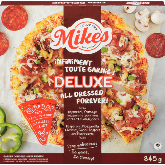 Mikes Pizza Deluxe 845 g, $1.42/100g