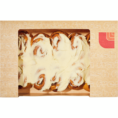 null Cinnamon Buns with Cream Cheese Icing, 10 Pack 816 g, $0.55/100g