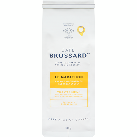 Cafe Brossard Café arabica le marathon velouté café moulu 300 g, 3,50 $/100g