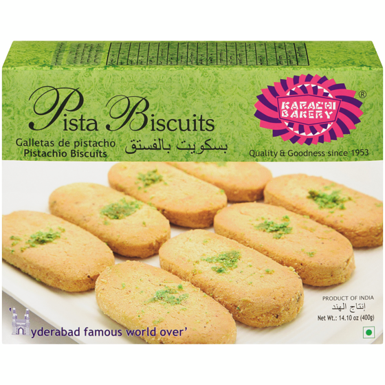Karachi Bakery Pista Biscuits Pistachio Biscuits 400 g, $1.50/100g