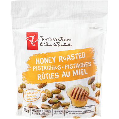 President's Choice Honey Roasted Pistachio 155 g, $7.10/100g