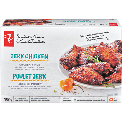 le Choix du Président Ailes de poulet jerk 907 g, 1,98 $/100g