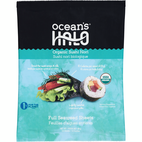 Ocean's Halo Organic Sushi Nori  28 g, $17.11/100g