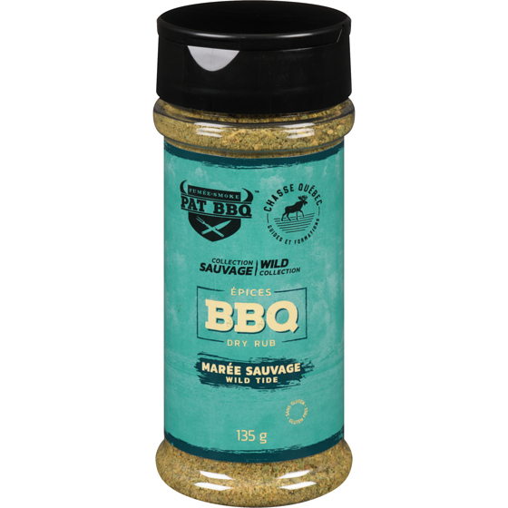 Pat BBQ Épices bbq marée sauvage 135 g, 6,66 $/100g
