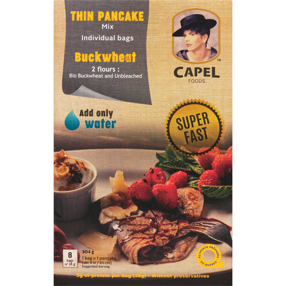 Capel Foods Mélange à crêpe mince sarrasin 304 g, 2,63 $/100g