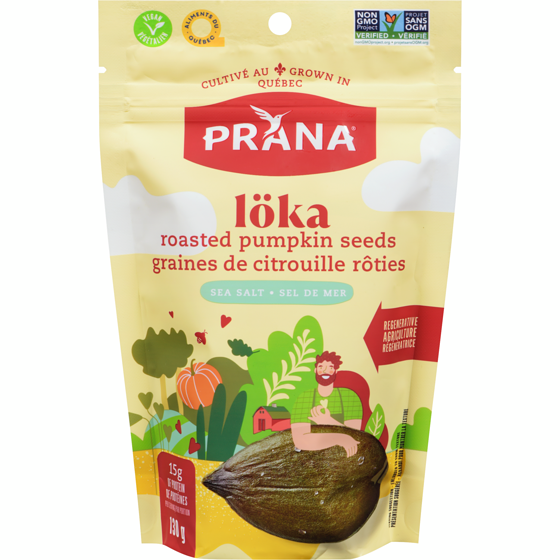 Prana Löka graines de citrouille rôties sel de mer 130 g, 6,15 $/100g