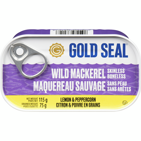 GoldSeal Wild Mackerel Skinless Boneless Lemon & Peppercorn 115 g, $2.61/100g