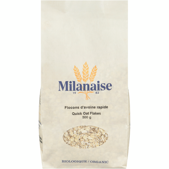 Meunerie Milanaise Organic Quick Oat Flakes 500 g, $0.90/100g