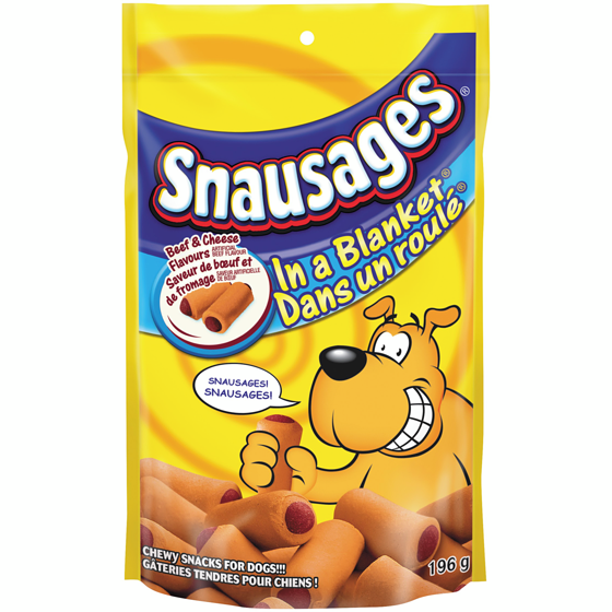 Snausages In a blanket gâteries pour chiens bœuf et fromage 196 g, 1,53 $/100g