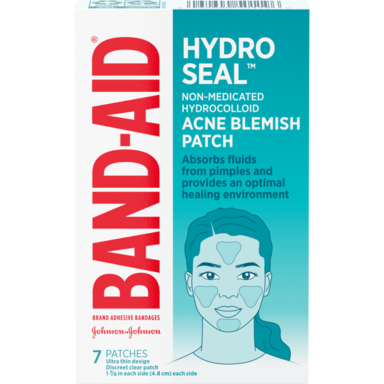 Band-Aid Hydro Seal Acne Blemish Patch -  Hydrocolloid Pimple Patches, Face Pimple Spot Care 7 ea, $1.28/1ea