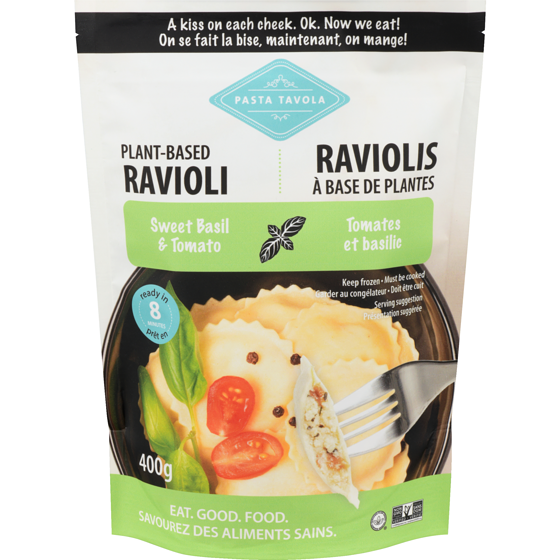 Pasta Tavola Plant-Based Ravioli Sweet Basil & Tomato 400 g, $3.75/100g