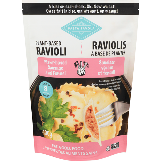 Pasta Tavola Plant-Based Ravioli Plant-Based Sausage And Fennel 400 g, $3.75/100g