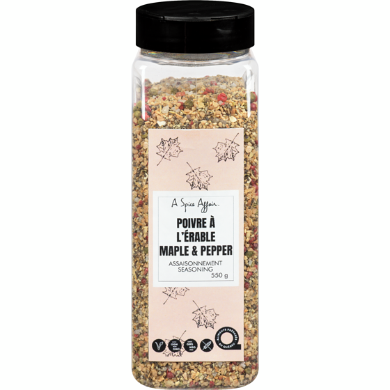 A Spice Affair Assaisonnement poivre à l'érable 550 g, 3,82 $/100g