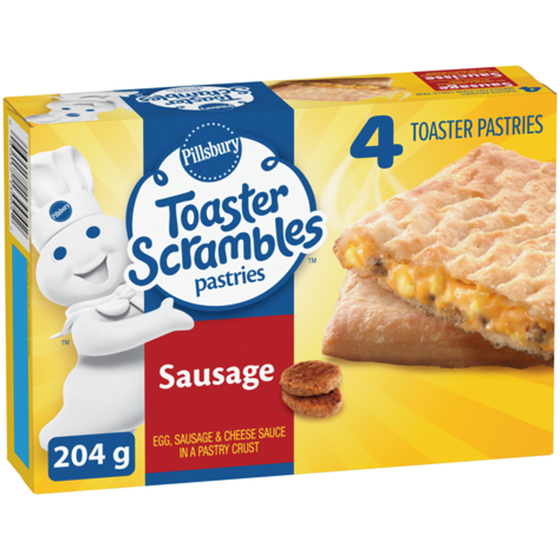 Pillsbury Toaster Scrambles Pastries, Egg, Sausage and Cheese Sauce 204 g, $2.35/100g