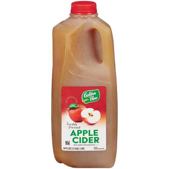 Golden Flow Freshly Pressed Apple Cider 1.89 l, $0.48/100ml