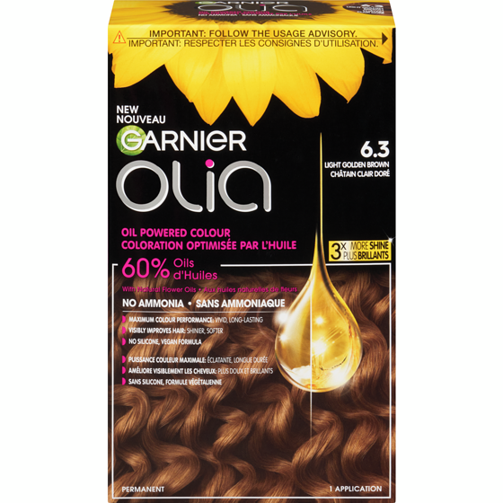 Garnier Olia Permanent Hair Dye No Ammonia and Oil Powered, 1 pack Light Golden Blonde 1 ea, $13.00/1ea