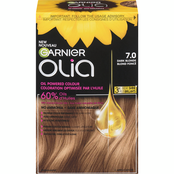 Garnier Olia Permanent Hair Dye No Ammonia and Oil Powered, 1 pack DARK BLONDE 1 ea, $16.99/1ea