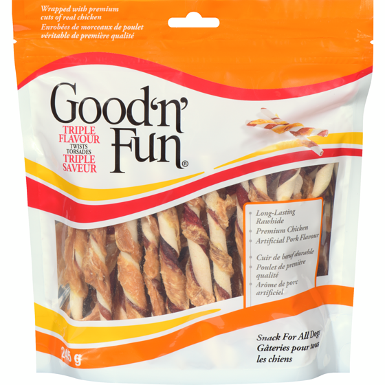 Good N Fun Torsades triple saveur 245 g, 6,12 $/100g