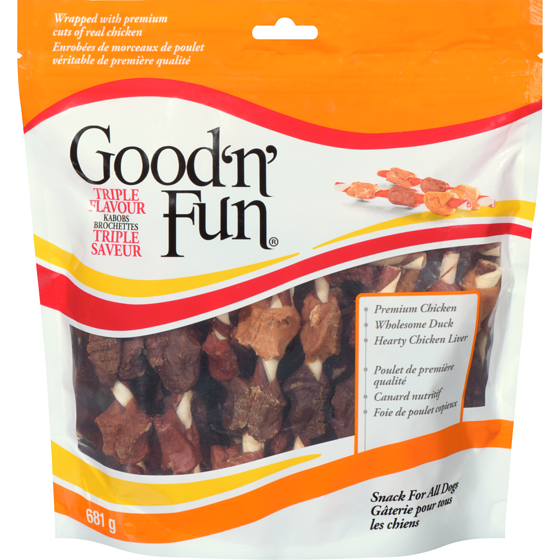 Good N Fun Brochettes triple saveur 681 g, 3,23 $/100g