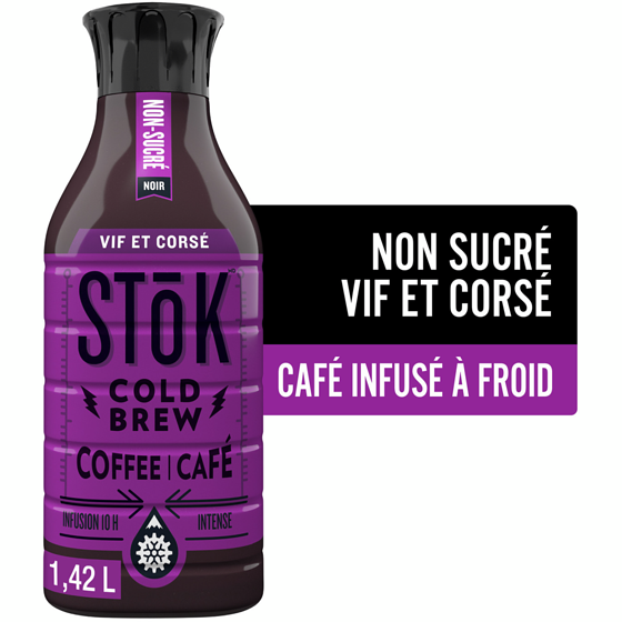 SToK Café noir non sucré infusé à froid, vif et corsé 1.42 l, 0,70 $/100ml