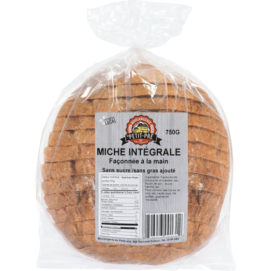 null Miche Intégrale 750 g, $0.80/100g