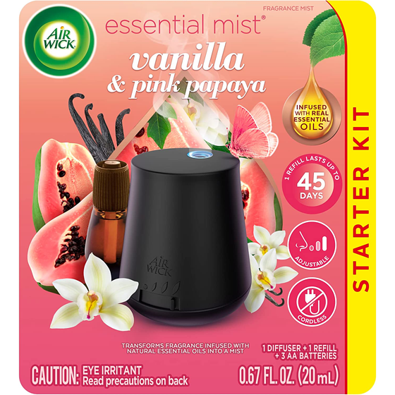 Air Wick ESSENTIAL MIST® - Kit - 1+1 Vanilla & Pink Papaya™ 20 ml, $31.65/100ml